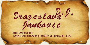 Dražeslava Janković vizit kartica